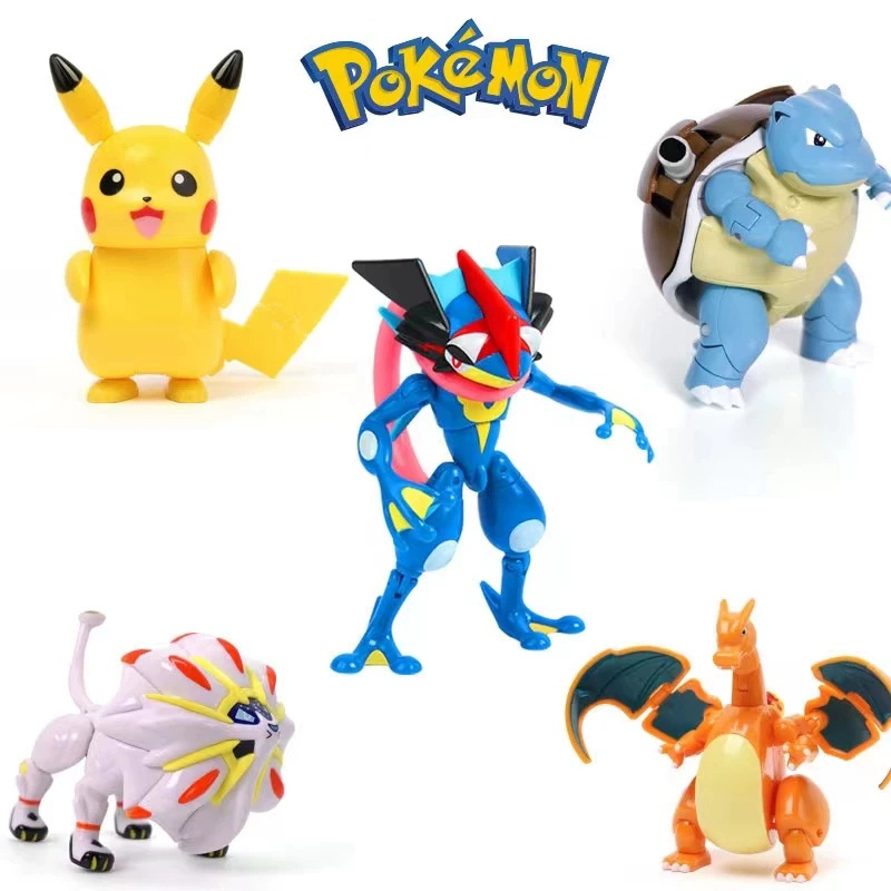 โปเกมอน ปิกาจูโมเดล โปเกบอลแปลงร่าง Pokemon Gashapon Gengar Pikachu Charizard Greninja ของเล่นเด็ก