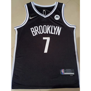 ใหม่ Brooklyn Nets เน็ตผู้ชาย ฤดูกาล #เสื้อกีฬาบาสเก็ตบอล ปักลาย 7 Kevin Durant สีดํา