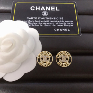 Chanel ต่างหูทองแดง ชุบทอง หรูหรา สําหรับผู้หญิง103319