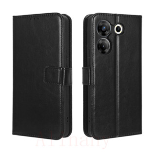 Tecno Camon 20 Pro 5G เคส Leather Case เคสโทรศัพท์ Stand Wallet Tecno Camon 20Pro 5G เคสมือถือ Cover