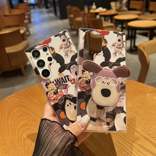 การ์ตูน Wallace &amp; Gromit วงเล็บ เคส Samsung Galaxy S22 S23 Ultra  S21FE S21Ultra S10Lite S20 S21 S22 S23 Plus + S20FE Note20 Ultra Note10 Plus Note10Lite A54 A24 A14 A04 A73 A53 A33 A23 A13 A72 A52 A22 A12 Case โปร่งใส ป้องกันการตก TPU นุ่ม ซัมซุง เคส