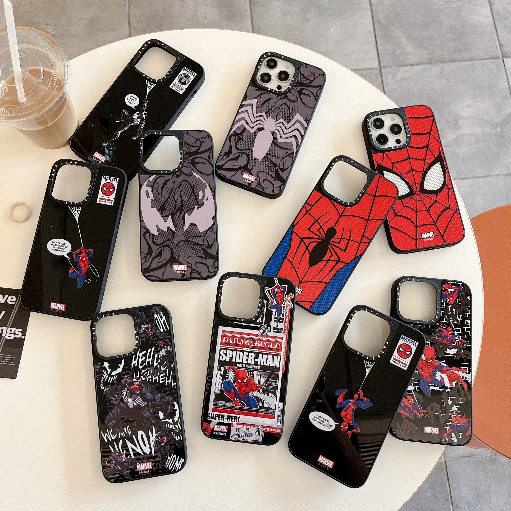 Marvel Spider-Man CT Specular surface case cover เข้ากันได้กับ iphone11 12 13 14 15 16 plus promax เคสป้องกัน