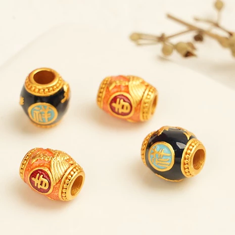 ลูกปัดทราย สีทอง ขนาดเล็ก สําหรับทําสร้อยข้อมือ DIY thumbnail 3