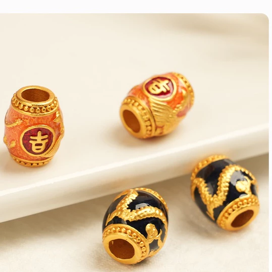 ลูกปัดทราย สีทอง ขนาดเล็ก สําหรับทําสร้อยข้อมือ DIY thumbnail 10