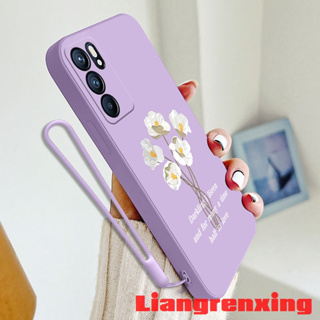 เคสโทรศัพท์มือถือ ซิลิโคนนิ่ม กันกระแทก ลายดอกไม้ สําหรับ oppo reno 6 4g a16 reno 6z 5g reno6 z 5g YTBH01