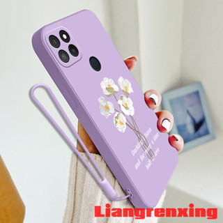 เคสโทรศัพท์มือถือ ซิลิโคนนิ่ม กันกระแทก ลายดอกไม้ สําหรับ REALME C21Y REALME C25Y REALME C21 YTBH01