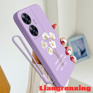 เคสซิลิโคนนิ่ม ลายดอกไม้ กันกระแทก สําหรับ Realme C55 NFC Realme C55 5G 2023 YTBH01