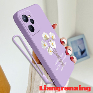 เคสโทรศัพท์มือถือ ซิลิโคนนิ่ม กันกระแทก ลายดอกไม้ สําหรับ REALME C35 REALME C31 2022 5G REALME C53 5G YTBH01