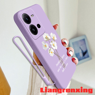 เคสซิลิโคนนิ่ม ลายดอกไม้ กันกระแทก สําหรับ VIVO Y35 4g 2022 YTBH01