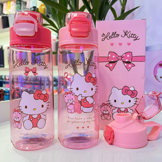 Hello KITTY/HELLO KITTY แก้วน้ําดื่มพลาสติก เหมาะกับฤดูร้อน สําหรับเด็กผู้หญิง นักเรียน