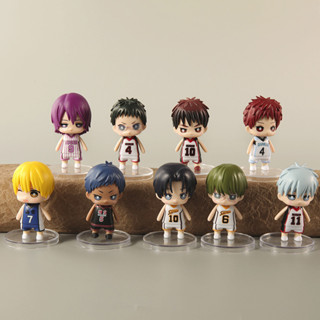 โมเดลฟิกเกอร์ PVC อนิเมะ Kurokos Basketball Figure Kuroko Tetsuya Kagami Taiga Hyuga Junpei Q version ของเล่นสําหรับเด็ก 9 ชิ้น ต่อชุด