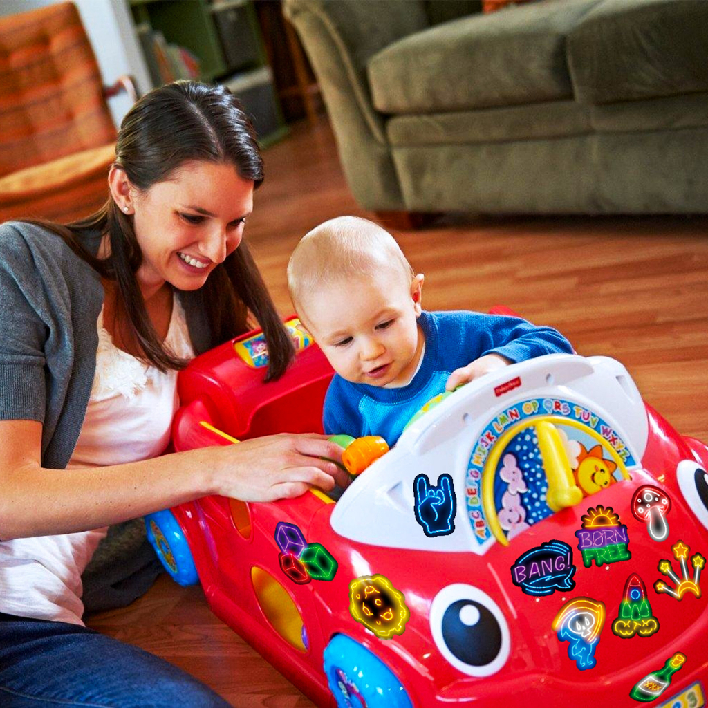 50 ชิ้นนีออนที่มีสีสัน Rocket สติกเกอร์ Bundle - Vibrant Space Decor สําหรับกระเป๋าเดินทาง,โทรศัพท์และอื่นๆ - รูปที่ 7