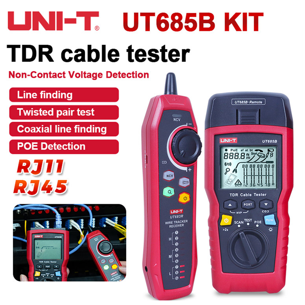 【2025 New】UNI-T UT685B KIT เครื่องทดสอบติดตามสายแลนด์ LAN wire tracker เช็คสายแลน ดิจิตอล