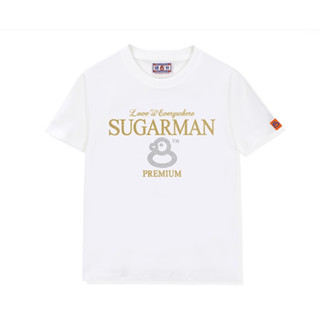 Sugarman เสื้อยืด แขนสั้น ลายเป็ดน้อย สีเหลือง สีขาว สไตล์เรโทร เรียบง่าย สําหรับทุกเพศ