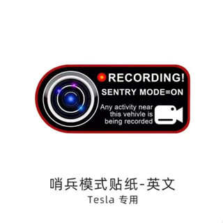 Tesla model3 SX Y Sentinel Mode Recorder Static สติกเกอร์ สําหรับติดตกแต่ง