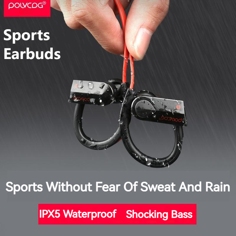 【Sports Bluetooth Headset】Polvcdg-K98 ชุดหูฟังบลูทูธไร้สาย IPX5 กันน้ํา ลดเสียงรบกวน พร้อมไมโครโฟน สําหรับ iPhone Android