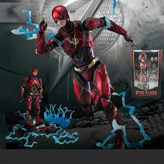 โมเดลฟิกเกอร์ PVC รูปภาพยนตร์ Justice League The Flash Running MAF058 ขนาด 16 ซม. สําหรับเก็บสะสม