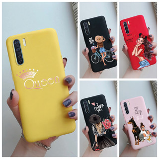 Oppo F15 / OPPO A91 / OPPO Reno3 เคสหรูหรา มงกุฎ แฟชั่น เด็กผู้หญิง ซิลิโคน TPU นิ่ม เคส