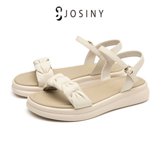 JOSINY แฟชั่นสำหรับผู้หญิง รอบนิ้วเท้า สไตล์ใหม่ๆ สายรัดเปิดแบน สบายทุกการแข่งขัน รองเท้าแตะรัดส้น