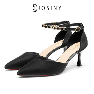 JOSINY รองเท้าส้นสูง 6.5 ซม. หัวแหลม แฟชั่นสไตล์ฝรั่งเศส สําหรับผู้หญิง 2023