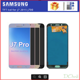 อะไหล่หน้าจอสัมผัสดิจิทัล LCD TFT 100% แบบเปลี่ยน สําหรับ Samsung Galaxy J7 Pro 2017 J730 J730F