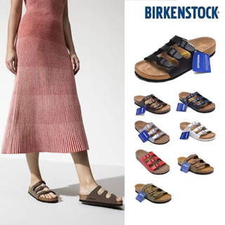 Birkenstock Boken Cork Sole รองเท้าแตะ Florida Boken สามปุ่ม แฟชั่นฤดูร้อน สําหรับผู้ชาย และผู้หญิง รองเท้าแตะชายหาด รองเท้าแตะคู่รัก