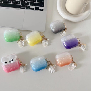 เคสหูฟังบลูทูธ tpu นิ่ม แบบป้องกัน แต่งจี้รูปเปลือกหอย สําหรับ airpods 1 2 pro 3