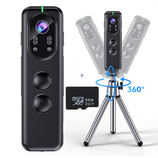 Boblov กล้องบันทึกวิดีโอ D1 WiFi หน้าจอ OLED 1080P ขนาดเล็ก ชาร์จได้ พร้อมการ์ด 64GB และขาตั้งกล้อง สําหรับขี่จักรยาน และทําการตรวจสอบ