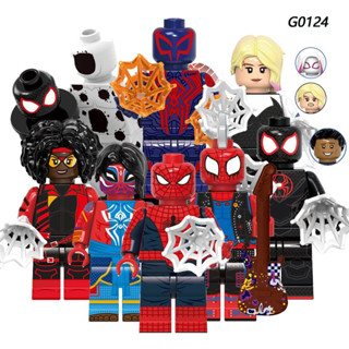 Gwen G0124 บล็อคตัวต่อ รูปสไปเดอร์พังก์ 2099 Miles Spider Punk Verse Spot Bad Man ขนาดเล็ก ของเล่นสําหรับเด็ก