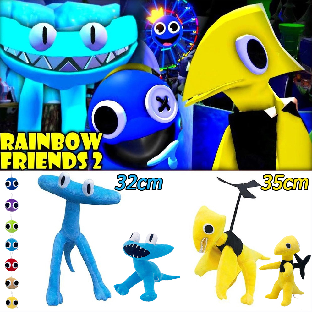 ของเล่นตุ๊กตาเพื่อนรัก Rainbow Friends Chapter 2 Cyan & Yellow ขนาด 35 ซม.
