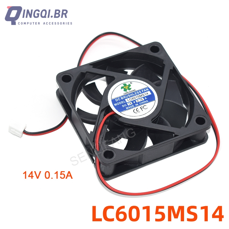 ใหม่สําหรับ LC6015MS14 14V 0.15A 6015 6 ซม. 2 สายพัดลมระบายความร้อน