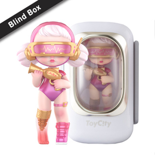 Laura Cyberpunk Space Capsule Series II Blind Box ToyCity Blind Box Toy Cute Figurines Kawaii Toys ของแท้ 100%
