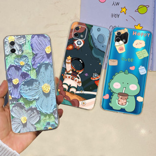 เคสโทรศัพท์มือถือ ซิลิโคนนิ่ม TPU ลายดอกไม้อวกาศ สําหรับ OPPO A16K A16E 2021 CPH2349 A16 K E