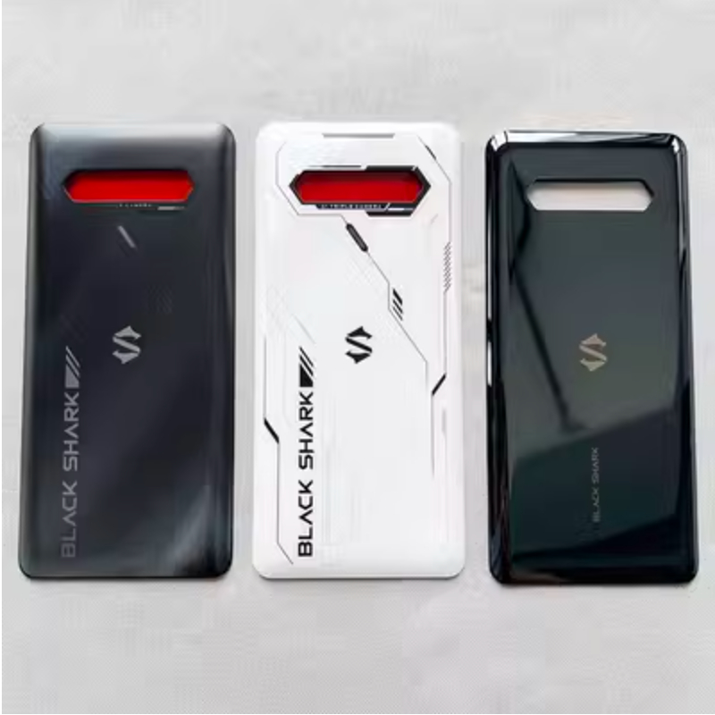 Blackshark4 ด้านหลังสําหรับ Xiaomi Black Shark 4 4S PRS-H0 6.67 "ฝาครอบแบตเตอรี่ซ่อมเปลี่ยนประตูหลังโทรศัพท์ด้านหลัง + โลโก้