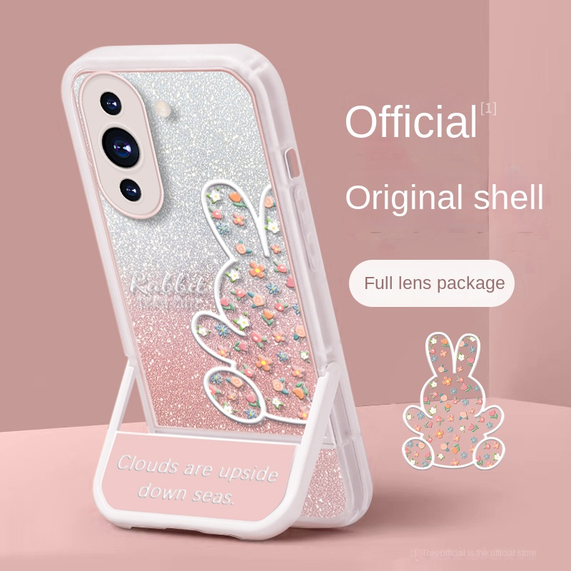 เคสโทรศัพท์มือถือ ลายกระต่ายกลิตเตอร์ พร้อมที่ตั้งวาง สําหรับ samsung Galaxy A20 A30 A20S A21S A22 F42 A23 A30S A50 A50S A31