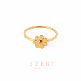 Bzebi แหวนแฟชั่น ทอง เครื่องประดับ สแตนเลส jewelry ทองคํา สไตล์เกาหลี สําหรับผู้หญิง เครื่องประดับพรีเมี่ยม คุณภาพสูง พร้อมกล่อง 509r