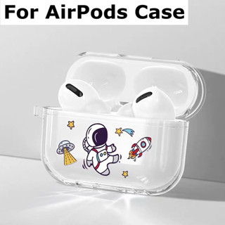 เคสซิลิโคนใส แบบนิ่ม ลายนักบินอวกาศ สําหรับ airpods 3 pro 2 1 3 3