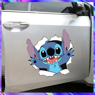 Hl สติกเกอร์ ลายการ์ตูน Stitch น่ารัก สําหรับติดตกแต่งกระจกหลังรถยนต์