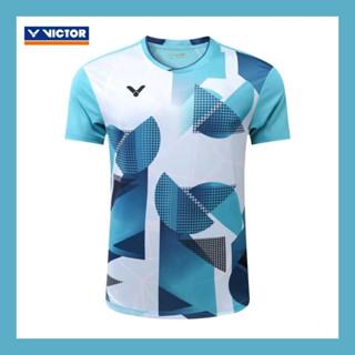 เสื้อยืดแขนสั้น ระบายอากาศได้ดี แบบแห้งเร็ว ลาย Victory Badminton Match สําหรับผู้ชาย และผู้หญิง