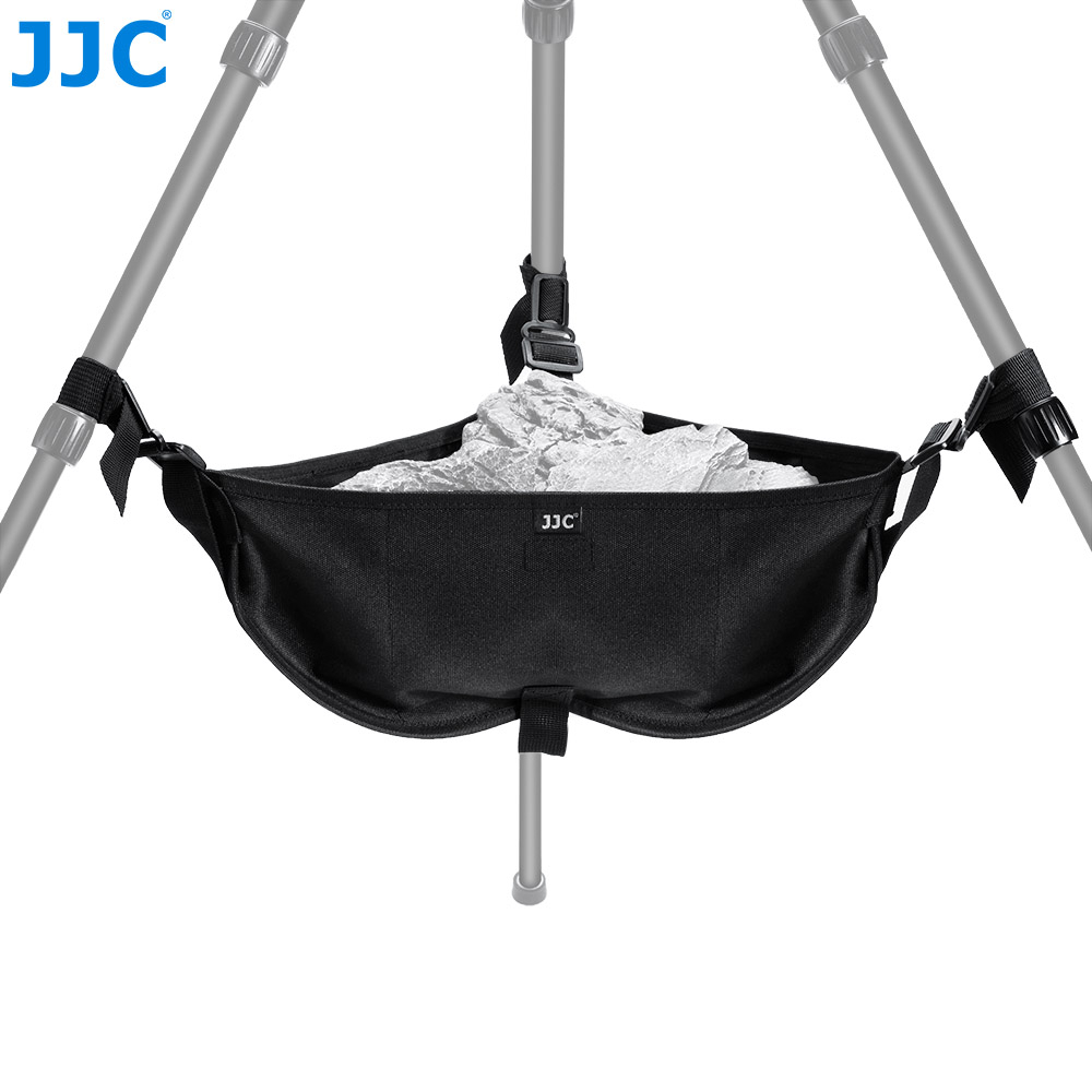 JJC TSB-M กระเป๋าหินสำหรับขาตั้งกล้อง กระเป๋าถ่วงน้ำหนักไนลอนแบบ 2-in-1 เพื่อเพิ่มความมั่นคงในสภาวะที่มีลมแรง