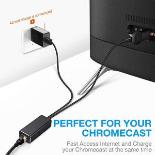 สําหรับ Fire TV Stick 4K USB ไปยังอะแดปเตอร์เครือข่ายอีเธอร์เน็ต พร้อมสายเคเบิลพาวเวอร์ซัพพลาย USB