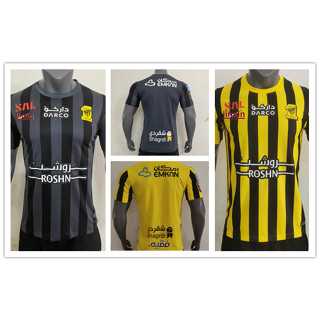 เสื้อกีฬาแขนสั้น ลายทีมชาติฟุตบอลชั้นนํา Ittihad Jeddah United 23 24 ชุดเหย้า สําหรับผู้ชาย