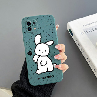 เคสโทรศัพท์มือถือ Tpu แบบนิ่ม พิมพ์ลายการ์ตูนกระต่าย สีขาว และหัวใจ พร้อมสายคล้อง สําหรับ Xiaomi 8 9 10 10S 10 lite 11 11 lite