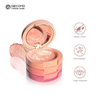 Gecomo อายแชโดว์ชิมเมอร์ เนื้อแมตต์ กันน้ํา ติดทนนาน 3 สี