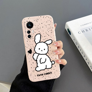 เคสโทรศัพท์มือถือ Tpu แบบนิ่ม พิมพ์ลายการ์ตูนกระต่าย และหัวใจ มีสายคล้อง สําหรับ Xiaomi 12 LITE 12PRO 12 13 13PRO