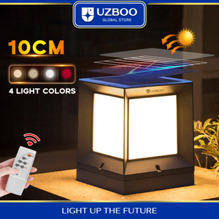 Uzboo โคมไฟ led พลังงานแสงอาทิตย์ IP65 กันน้ํา 4 สี สําหรับตกแต่งสวน รั้ว ลานบ้าน