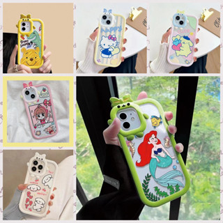 เคส Infinix Hot 30i Hot 30 Hot 30 Play Hot 20 4G Hot 20i X665E Hot 20 Play 4G เคสโทรศัพท์ Winnie Bear Mermaid ที่สร้างสรรค์