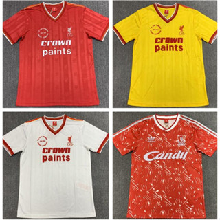 เสื้อกีฬาแขนสั้น ลายทีมชาติฟุตบอล Liverpool 1985-1986 ชุดเยือน สไตล์เรโทร