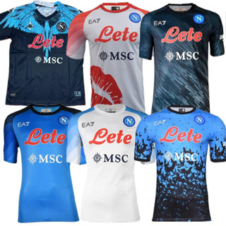 เสื้อกีฬาแขนสั้น ลายทีมชาติฟุตบอล Napoli 2022 23 ชุดเหย้า สําหรับผู้ชาย และผู้ใหญ่