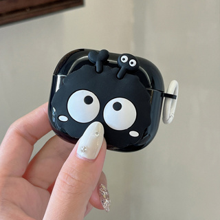 เคสหูฟัง ลายการ์ตูนมอนสเตอร์ สีดํา สําหรับ Apple AirPods Pro2 Pro AirPods 1 2 AirPods 3